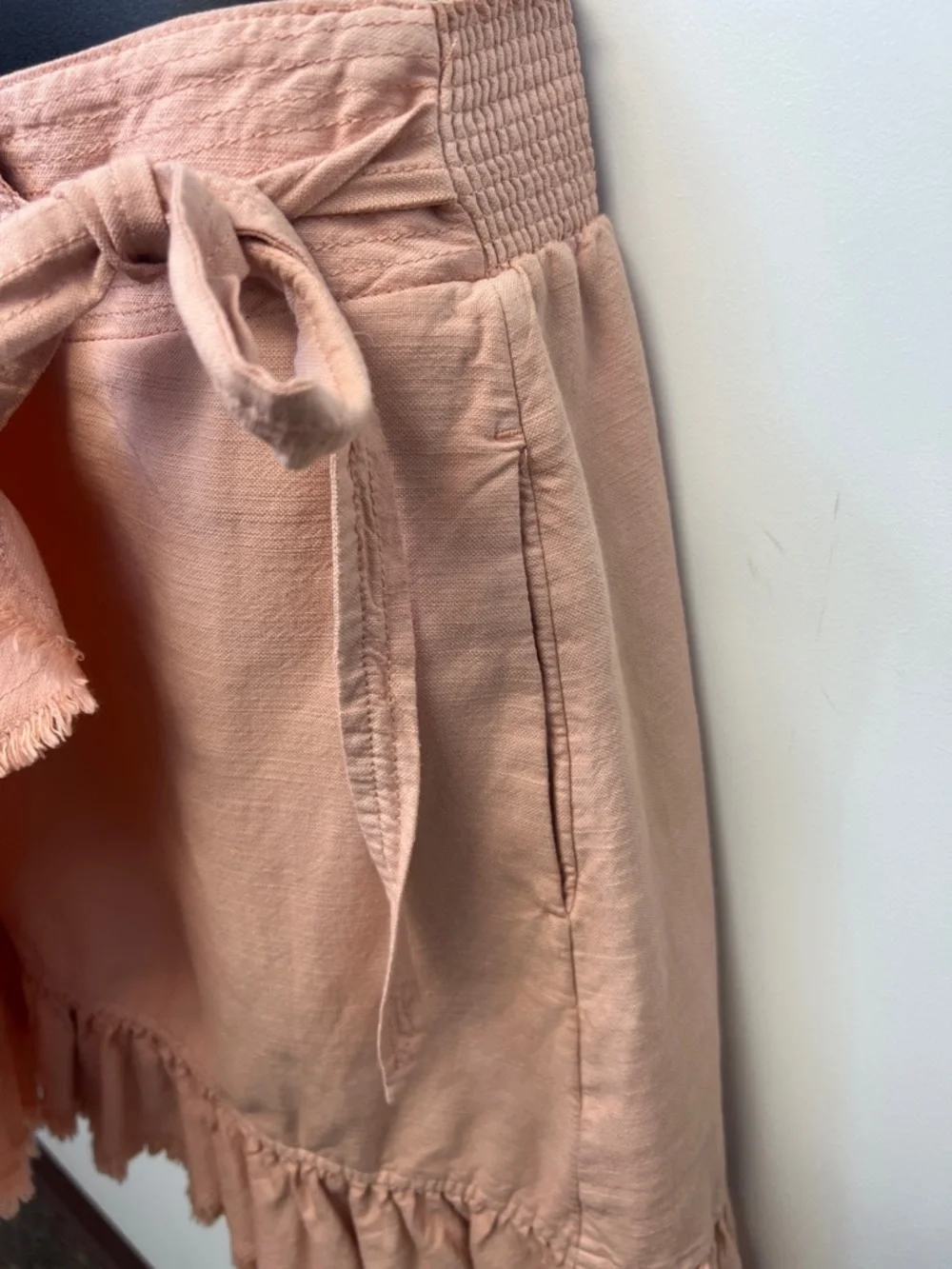 Anthropologie Pilcro Women's Chic Flirty Peach Nettie Ruffle Tie Skirt Size XSP - Picture 16 of 16